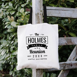 Modern Rustic Personlig Family Reunion Tote Bag Tygkasse