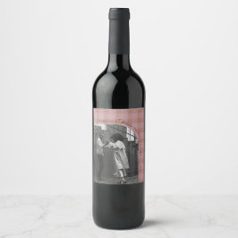 Modern Rustic Plaid Holiday Wine Label Personalize Vinflaska Etikett