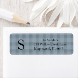 Modern Rustic Plaid Return Address Labels Returadress Etikett