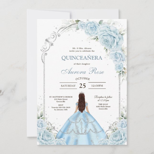 Modern Rustic Quinceanera Invitation Inbjudningar (Framsida)