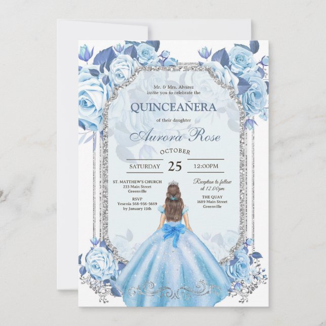 Modern Rustic Quinceanera Invitation Inbjudningar (Framsida)