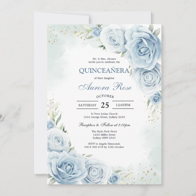 Modern Rustic Quinceanera Invitation Inbjudningar (Framsida)