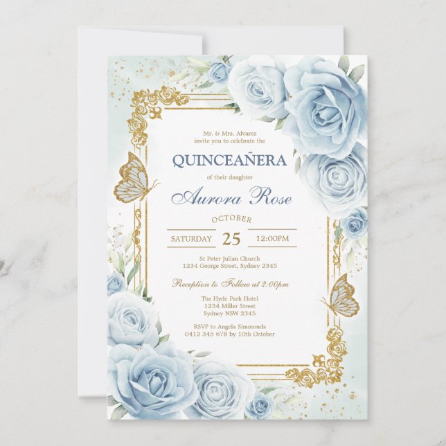 Modern Rustic Quinceanera Invitation Inbjudningar (Framsida)