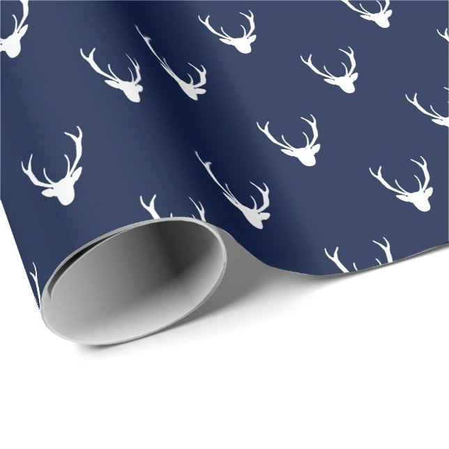 Modern Rustic Reindeer Antlers Jul-Helgdag Presentpapper (Rullad Hörn)