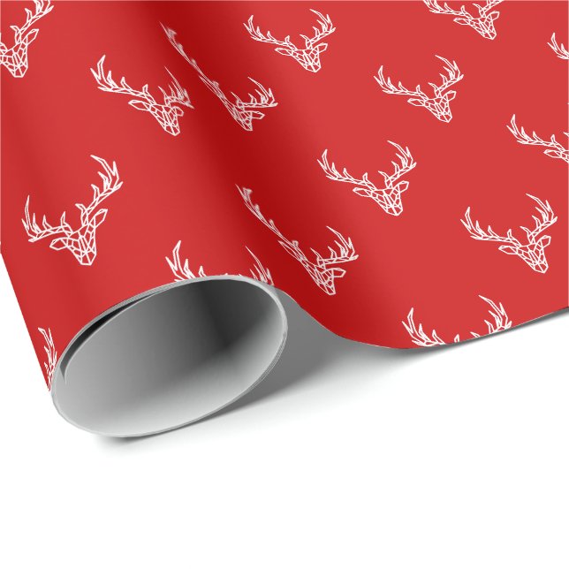Modern Rustic Reindeer Antlers Jul-Helgdag Presentpapper (Rullad Hörn)