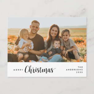 Modern Rustic Romantic, God jul-familjen Vykort