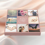 Modern Rustic Rosa Ampersand Bröllop Photo Collage Canvastryck<br><div class="desc">Modern Elegant Ampersand Bröllop Photo Collage</div>
