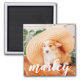 Modern Rustic Simple Anpassningsbar Pet Photo Magnet (Framsidan)
