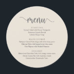 Modern Rustic-skript, Bröllop-innermenyn Meny<br><div class="desc">Modern Rustic-skript,  i grått-gräddschemat i mörk,  Bröllop Middag Menu. Ett perfekt-menykort för din stora dag. Du kan ändra skriptteckensnittet färg och ändra menyn innehåll och typsnitt för att uppfylla dina behov. Den här designen kan användas till din födelsedag,  årsdag och andra firande.</div>