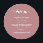 Modern Rustic-skript, Bröllop-innermenyn Meny<br><div class="desc">Modern Rustic-skript,  i dammiga ro-schemat,  Bröllop Middag Menu. Ett perfekt-menykort för din stora dag. Du kan ändra skriptteckensnittet färg och ändra menyn innehåll och typsnitt för att uppfylla dina behov. Den här designen kan användas till din födelsedag,  årsdag och andra firande.</div>