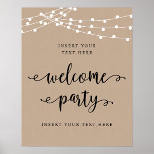 Modern Rustic, välkomstfestaffisch Poster