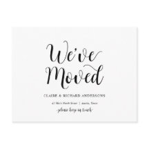 Modern Rustic, vi har Flyttat, Adress-tillkännagiv