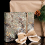 Modern Rustic Winter Gräs Cone Boho-jul Presentpapper<br><div class="desc">en speciell gåva den här julhelgen med en modern rustik gräs cone boho christmas mönster med papper utformning med vacker vattenfärgad gräs cone och nål med vintern löv.</div>