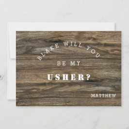 Modern Rustic Wood, blir du mitt vaktkort? Anteckningskort