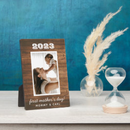 Modern Rustic Wood First Mor's Day Anpassningsbar 