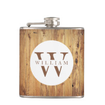 Modern Rustic Wood Monogram Namn + Initial