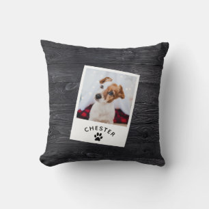 Modern Rustic Wood Pet Photo Hund Mamma Cat Kudde