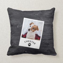 Modern Rustic Wood Pet Photo Hund Mamma Cat Kudde