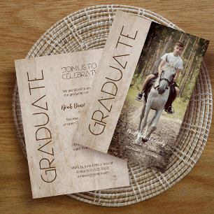 Modern Rustic Wood Photo Unisex Studenten