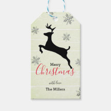 Modern Rustic Wood Reindeer Typography