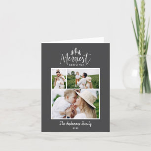 Modern rustig multifoto-chic vid jul helgkort