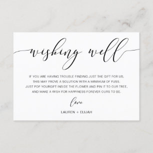 Modern Rustigraphy Calligraphy Wishing-brunn för a Tilläggskort