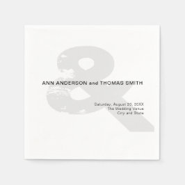 Modern Rustik Ampersand Bröllopsservett Pappersservett