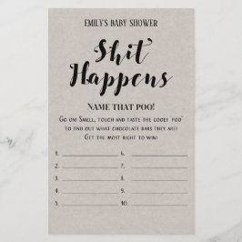 Modern Rustik Baby Shower-spel UTRYCKT