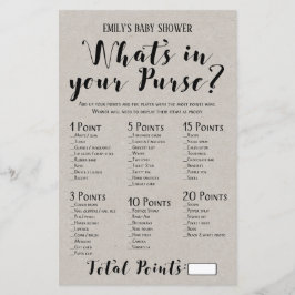 Modern Rustik Baby Shower-spel UTRYCKT