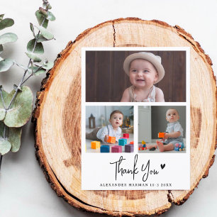 Modern & Rustik Baby Shower Tack Foto Vykort