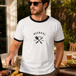 Modern Rustik BÄSTA PAPPA NÅGONSIN BBQ Fars dag T Shirt