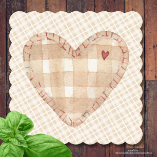 Modern rustik bondgård och tartan Brown Underlägg Papper