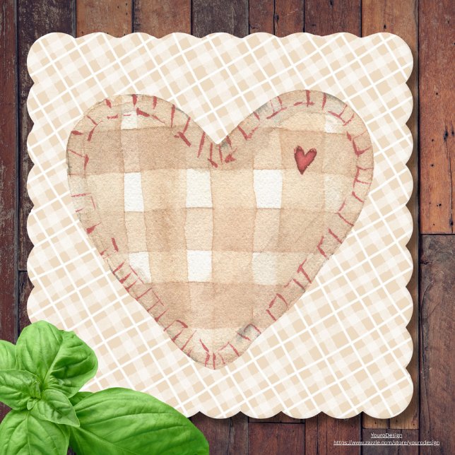 Modern rustik bondgård och tartan Brown Underlägg Papper (Skapare uppladdad)