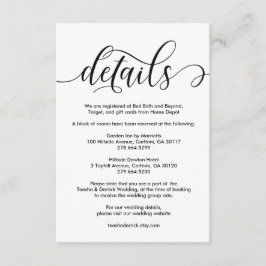 Modern rustik bröllop-kortdesign v1 tilläggskort