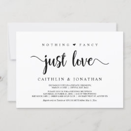 Modern Rustik Bröllopsflykt, Inget Tjälligt Bara K Inbjudningar