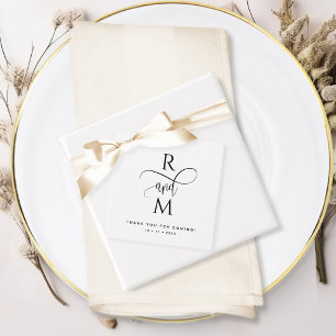 Modern Rustik Elegant Monogram Bröllop Gåvor Etiketter