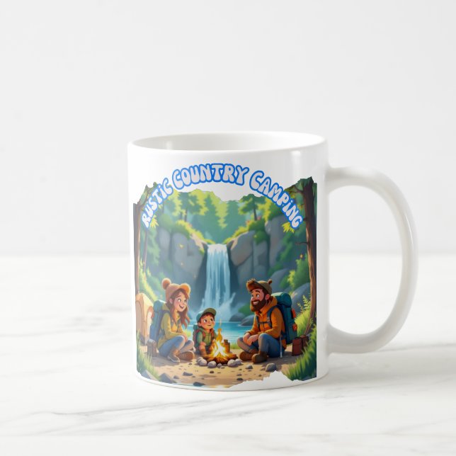 Modern Rustik Familjecamping Kaffemugg (Höger)