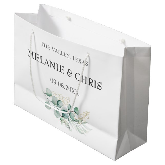 Modern Rustik Floral Anpassad Boho Gåvor Bröllop L (Framsidan Vinklad)