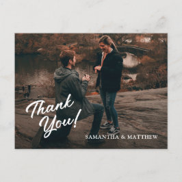 Modern Rustik Förlovningsfest Tack Vykort