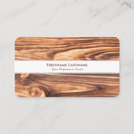 Modern rustik inredingsdesign vit rand visitkort