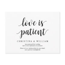 Modern rustik, kärlek är tålmodig, senarelagd