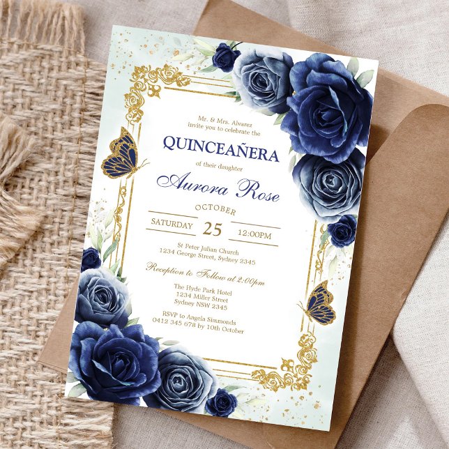 Modern Rustik Quinceanera Inbjudan (Skapare uppladdad)