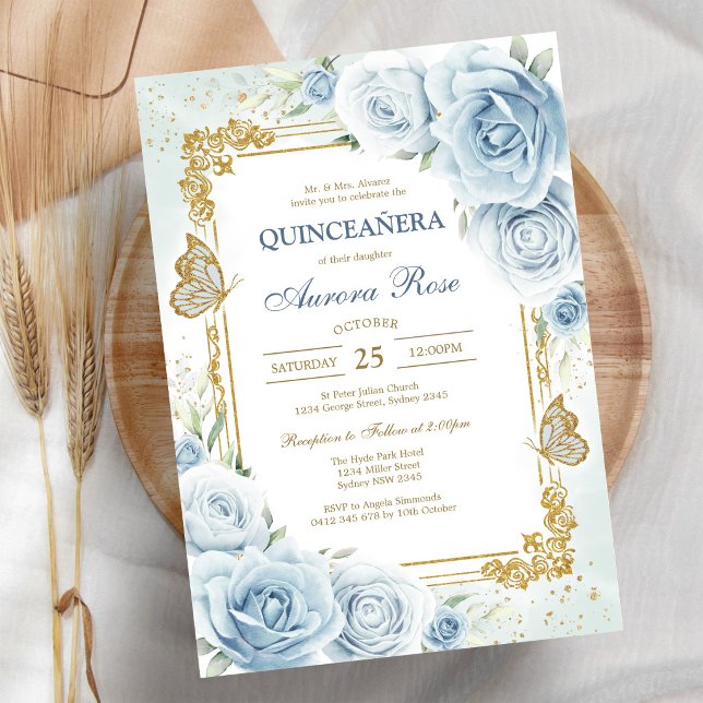 Modern Rustik Quinceanera Inbjudan (Skapare uppladdad)