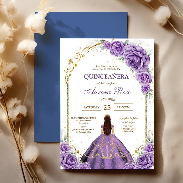 Modern Rustik Quinceanera Inbjudan (Skapare uppladdad)