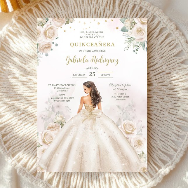 Modern Rustik Quinceanera Inbjudan (Skapare uppladdad)