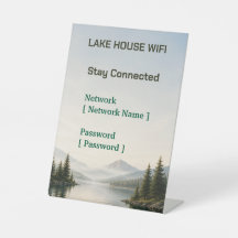 Modern Rustik Sjøhus Airbnb WiFi Sokkel Skilt