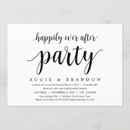 Modern Rustik Söt Svart Skrift, Bröllopsflykt Inbjudningar