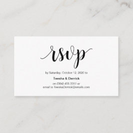 Modern Rustik, svart skript, onlinens OSA Tilläggskort