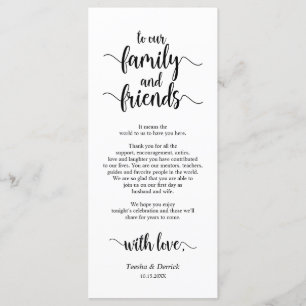 Modern Rustik, svart, Ställe-tack-kort Program