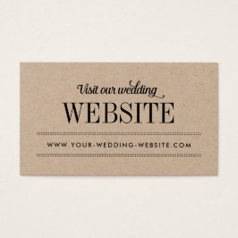 Modern Rustik Typography Bröllop webbplats - hölje Visitkort